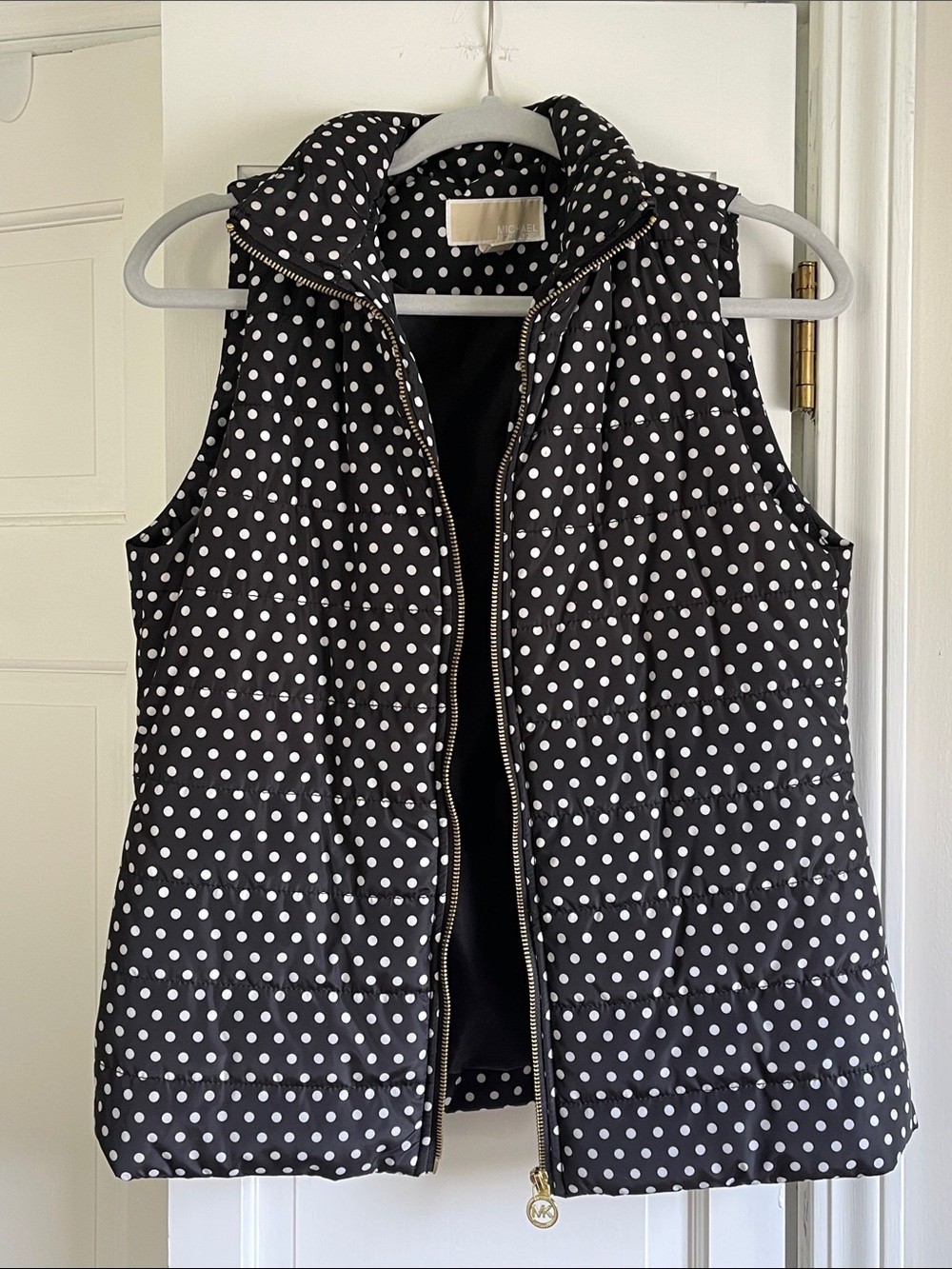 Michael Kors Polka Dot Quilted Puffer Vest